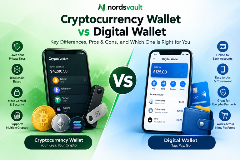 Cryptocurrency Wallet vs Digital Wallet: What’s the Difference? (2026 Guide)