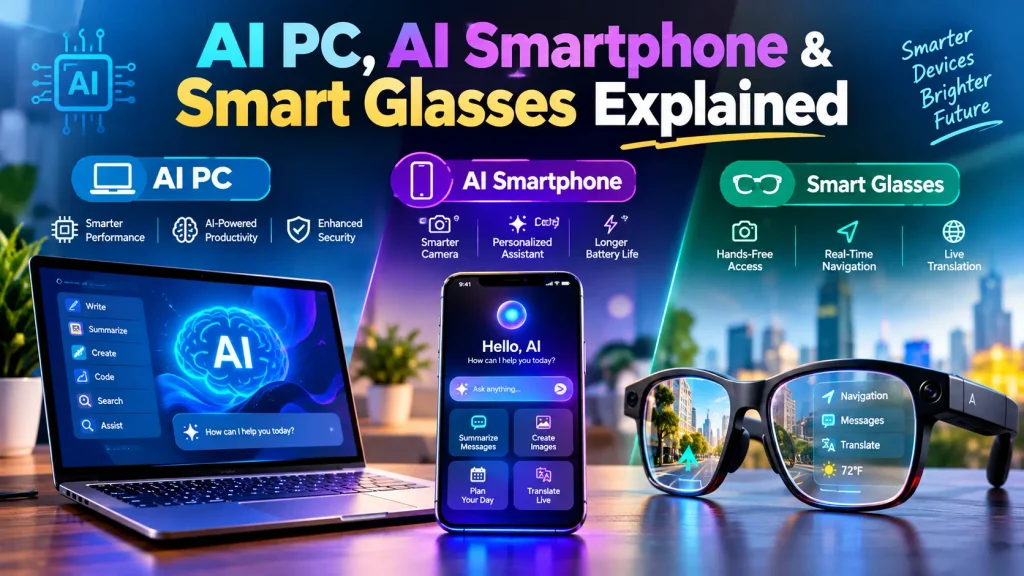AI PC, AI Smartphone and Smart Glasses Explained 2026