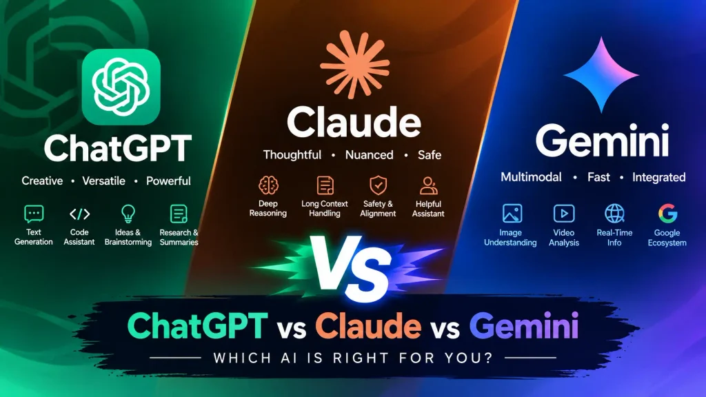 ChatGPT vs Claude vs Gemini